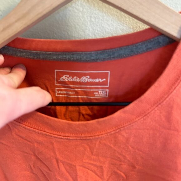 Eddie Bauer Legend Wash T-Shirt Mens Size T2XL Dark Orange Short Sleeve Cotton - Picture 4 of 8
